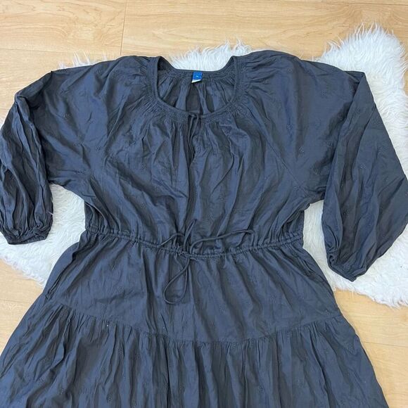 Old Navy Women’s Gray Boho Tiered midi Dress, plus size XXL - Picture 4 of 8